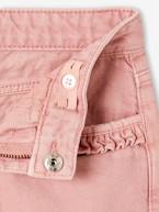 Calças direitas, Morfológicas, para menina, medida das ancas LARGA rosa-blush+verde-salva 