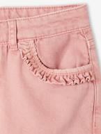 Calças direitas, Morfológicas, para menina, medida das ancas MÉDIA rosa-blush+verde-salva 