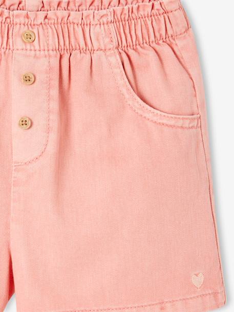 Calções coloridos, fáceis de vestir, para menina amarelo-pastel+marinho+rosa-blush 