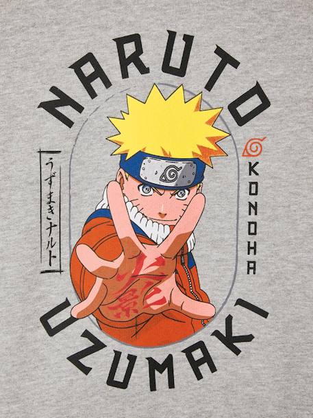 Sweat Naruto® Uzumaki, para criança cinza mesclado 