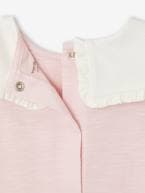 Lote de 2 t-shirts em algodão biológico, para recém-nascido rosa 