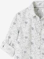 Camisa às flores e laço papillon, para menino azul estampado+verde estampado 