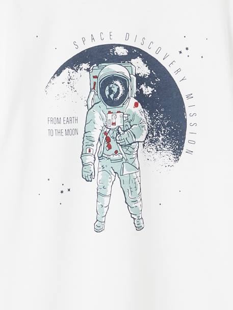 T-shirt astronauta, para menino cru 