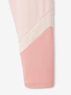 Leggings de desporto com barras, em matéria técnica, para menina cinza mesclado+rosa 