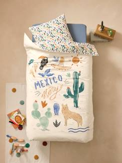 Têxtil-lar e Decoração-Conjunto capa de edredon + fronha de almofada, com algodão reciclado, Mexicool