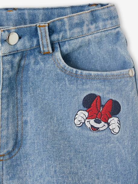 Calções de ganga bordada Minnie® da Disney, para criança ganga brut 