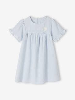 Menina 2-14 anos-Pijamas-Camisa de dormir em popelina leve, às riscas