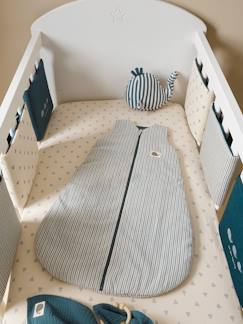 Toda a Seleção-Têxtil-lar e Decoração-Roupa de cama bebé-Contornos de berço-Contorno de berço/contorno de parque antichoques, Navy Sea