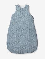 Saco de bebé personalizável, sem mangas, em gaze de algodão, INDIA azul estampado 