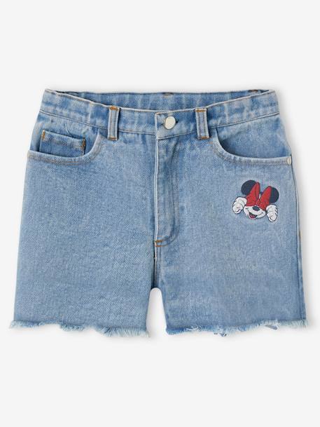 Calções de ganga bordada Minnie® da Disney, para criança ganga brut 