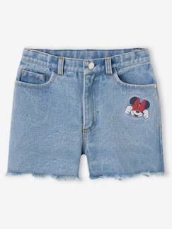 Menina 2-14 anos-Calções de ganga bordada Minnie® da Disney, para criança