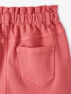 Saia colorida, estilo paperbag, para menina lavanda+rosa-bombom 