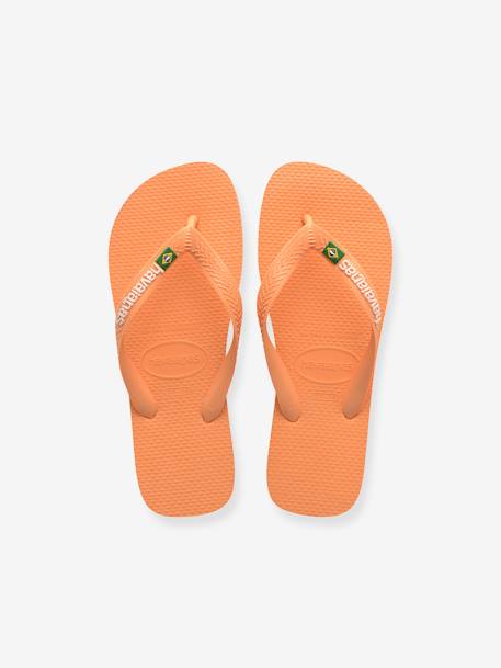 HAVAIANAS® Brasil Logo, para criança amarelo+pêssego 