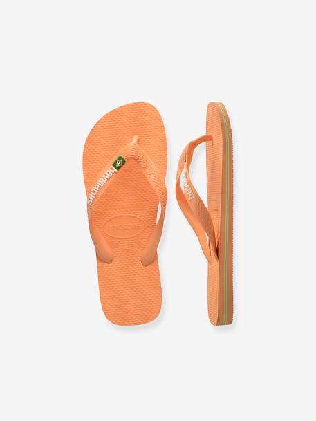 HAVAIANAS® Brasil Logo, para criança amarelo+pêssego 