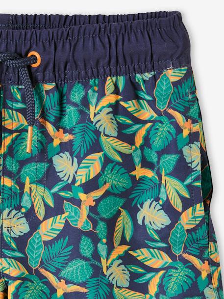 Calções de banho estampados, para menino azul estampado 