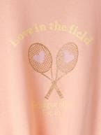 T-shirt de desporto com raquetes brilhantes, para menina coral 
