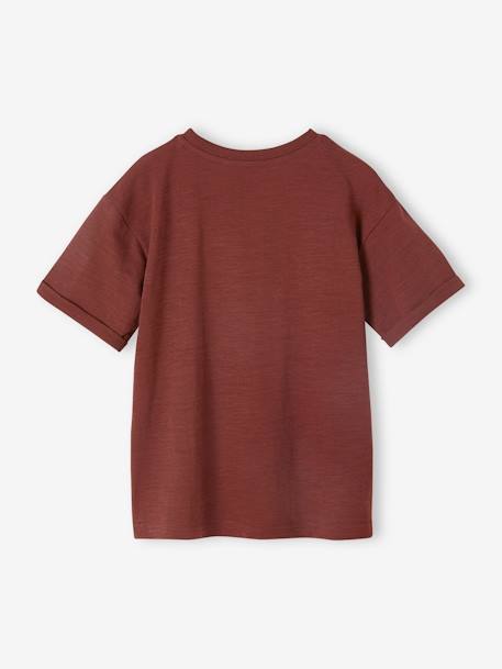 T-shirt com tucano, para menino bordeaux 