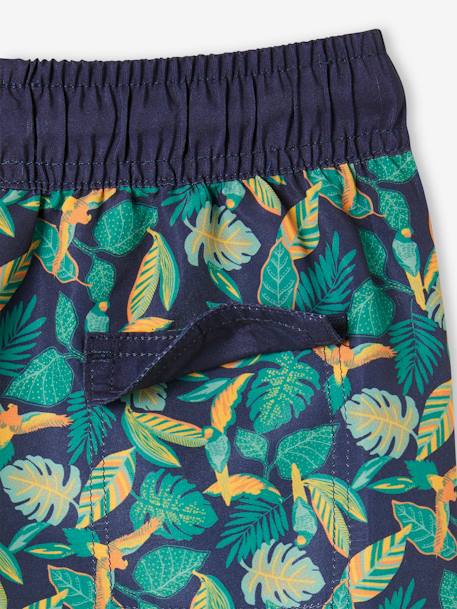 Calções de banho estampados, para menino azul estampado 