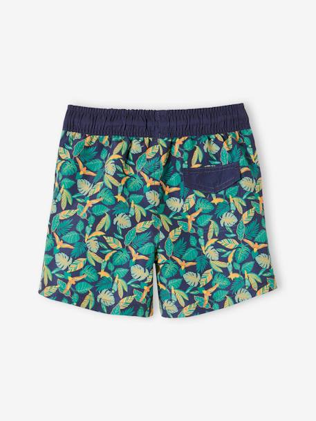 Calções de banho estampados, para menino azul estampado 