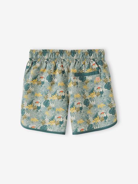 Calções de banho estampados, para menino verde estampado 