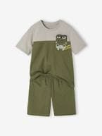 Pijama crocodilo, para menino azeitona 