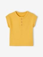 T-shirt estilo tunisino, aos favos, para bebé amarelo 