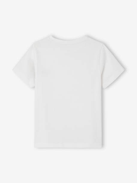 T-shirt lisa de mangas curtas, para menino BRANCO CLARO LISO 