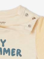 T-shirt colorblock 'Happy summer', para bebé azul-céu 