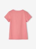 T-shirt com mensagem, para menina baunilha+coral+morango+vermelho 