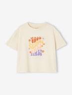 T-shirt e calções ' flower power' para menina lilás suave 