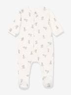 Pijama coelhos, para bebé, em tubique, da Petit Bateau branco 