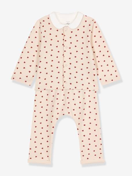 Conjunto de 3 peças, em moletão leve, para bebé, da Petit Bateau bege estampado 