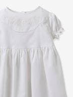 Vestido bordado da CYRILLUS, coleção festas e casamentos, para bebé branco 