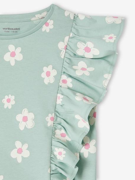 Conjunto t-shirt e calções, para menina rosa+rosa-pálido+verde-água 