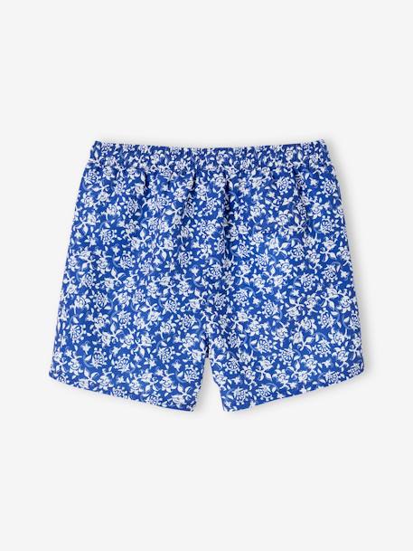 Boxers de banho floridos, para homem - coleção cápsula banho azul estampado 