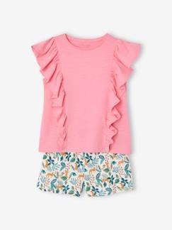 Menina 2-14 anos-Conjunto t-shirt e calções, para menina