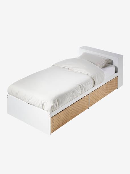 Cama de criança com gavetas + estante branco 