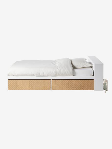 Cama de criança com gavetas + estante branco 