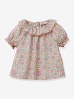 Blusa da CYRILLUS, em tecido Liberty Alicia Chintz, para menina rosa-pálido 