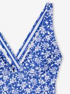 Fato de banho florido, para mulher, coleção Team famille azul estampado 