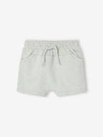 Bermudas em moletão, para bebé menino Azul escuro liso+CASTANHO MEDIO LISO+verde-água 