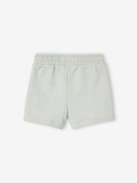 Bermudas em moletão, para bebé menino Azul escuro liso+CASTANHO MEDIO LISO+verde-água 