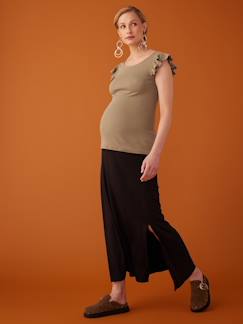 Roupa grávida-Saia comprida para grávida, em malha, da ENVIE DE FRAISE