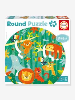 Brinquedos-Jogos educativos- Puzzles-Puzzle redondo, com 28 peças, A Selva - EDUCA
