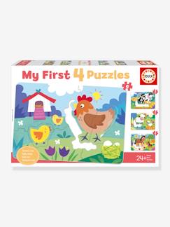 Brinquedos-O Meu Primeiro Puzzle, Mamãs e Bebés na Quinta - EDUCA - 4 puzzles de 5/8 peças