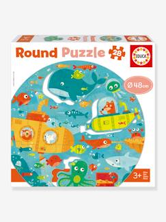 Brinquedos-Jogos educativos- Puzzles-Puzzle redondo, com 28 peças, No Fundo do Mar - EDUCA