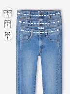 Jeans slim morfológicos 'waterless', medida das ancas ESTREITA, para menino AZUL ESCURO DESBOTADO+AZUL ESCURO LISO+CINZENTO ESCURO LISO COM MOTIV+double stone 