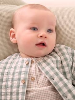 Toda a Seleção-Bebé 0-36 meses-Camisolas, casacos de malha, sweats-Casaco seersucker aos quadrados, para recém-nascido