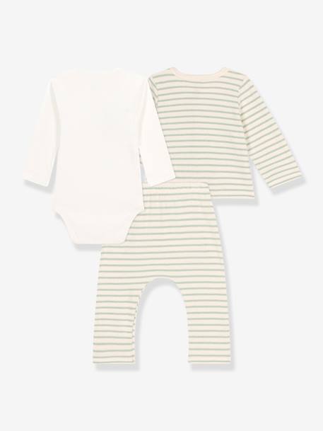 Conjunto de 3 peças, para bebé, da Petit Bateau risas verde 