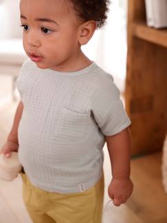 Bebé 0-36 meses-T-shirts-T-shirts-T-shirt bimatéria de mangas curtas, para bebé